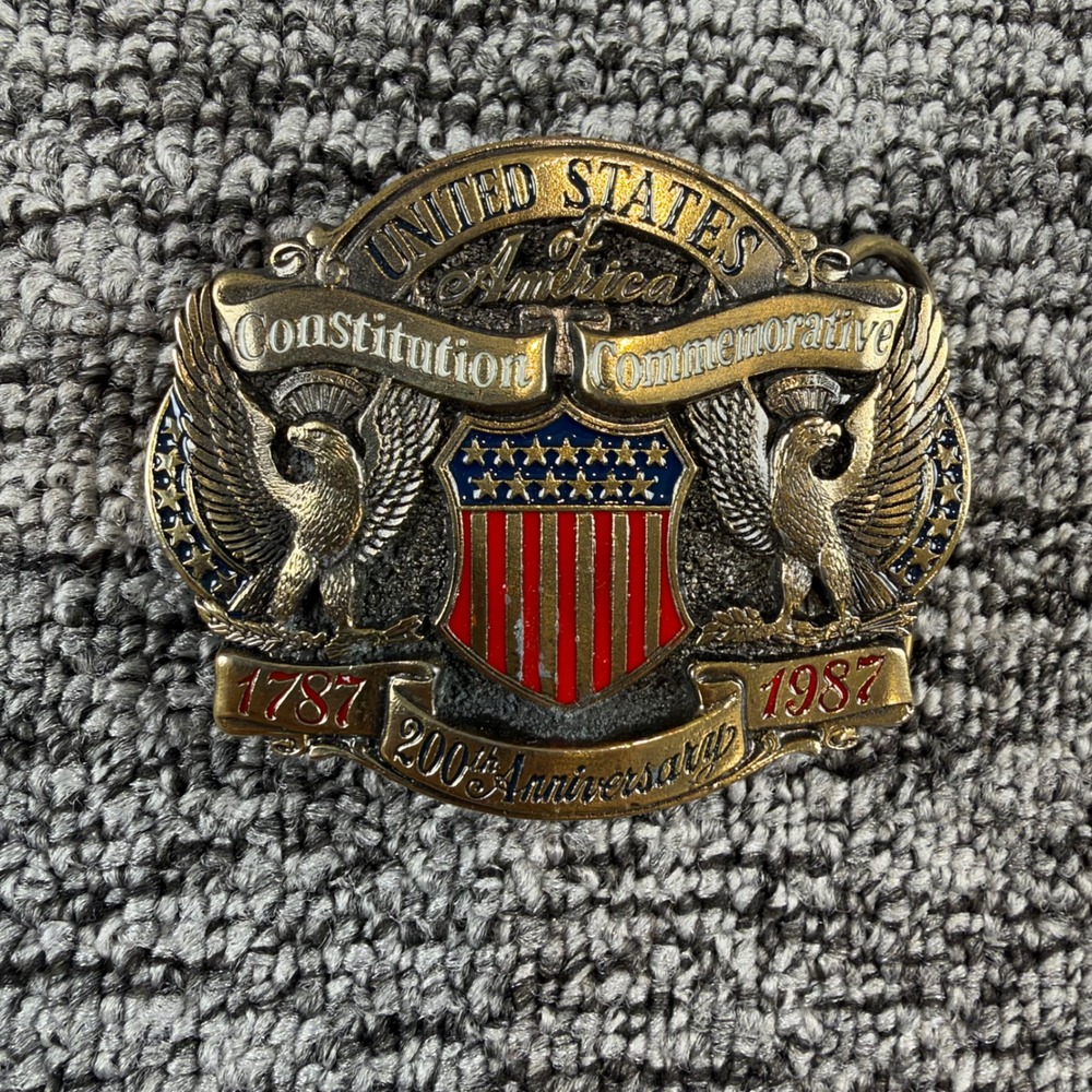 Vintage 1987 US Constitution 200th Anniversary Limited Edition Belt Buckle